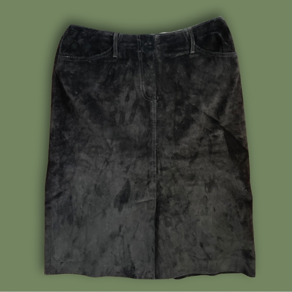 Vintage Danier Suede Leather Pencil Skirt